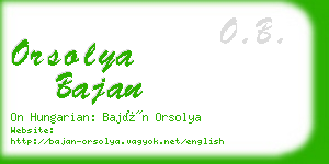 orsolya bajan business card